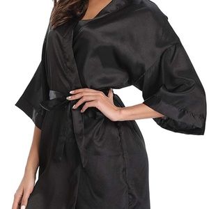 Satin Black Robe